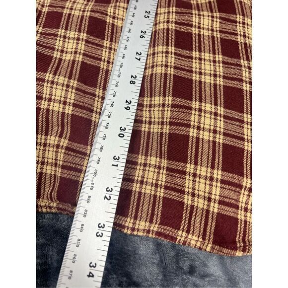 Duluth trading company men’s plaid burgundy flannel size XXL Tall - Picture 5 of 7